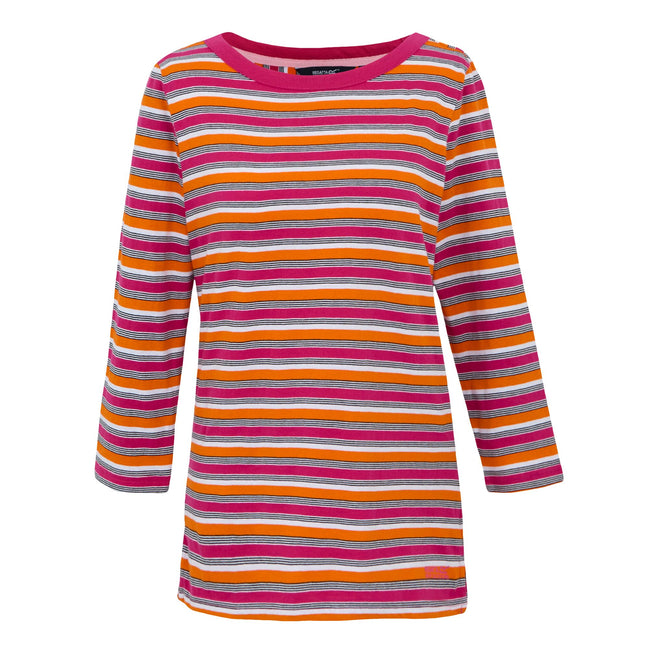 Pink Fusion - Front - Regatta Womens-Ladies Baylette II Striped T-Shirt
