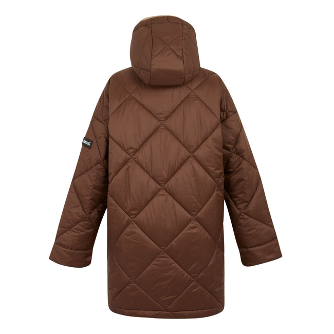 Dark Brown-Warm Taupe - Back - Regatta Womens-Ladies Emila Quilted Jacket