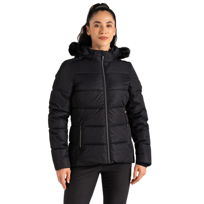 Black - Lifestyle - Dare 2B Womens-Ladies Glamorize V Ski Jacket