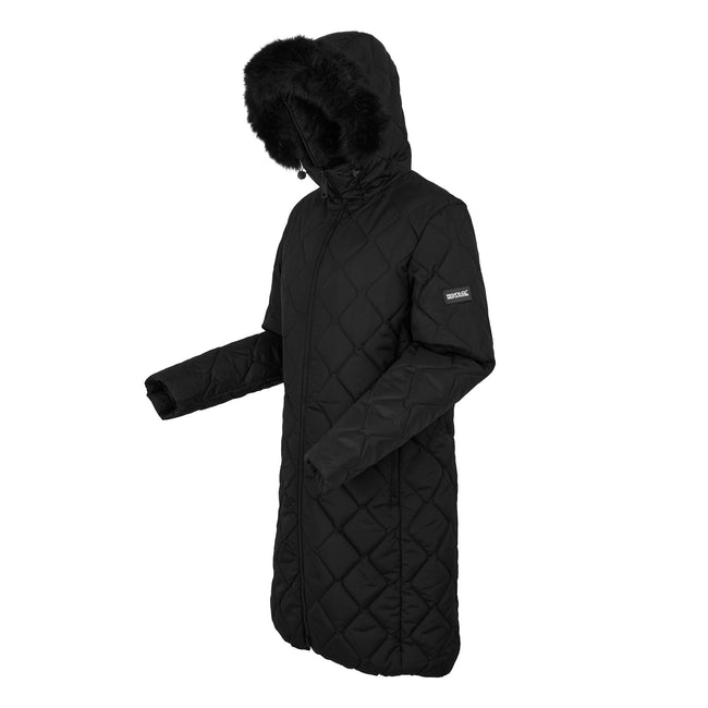 Black - Side - Regatta Womens-Ladies Fritha III Insulated Parka