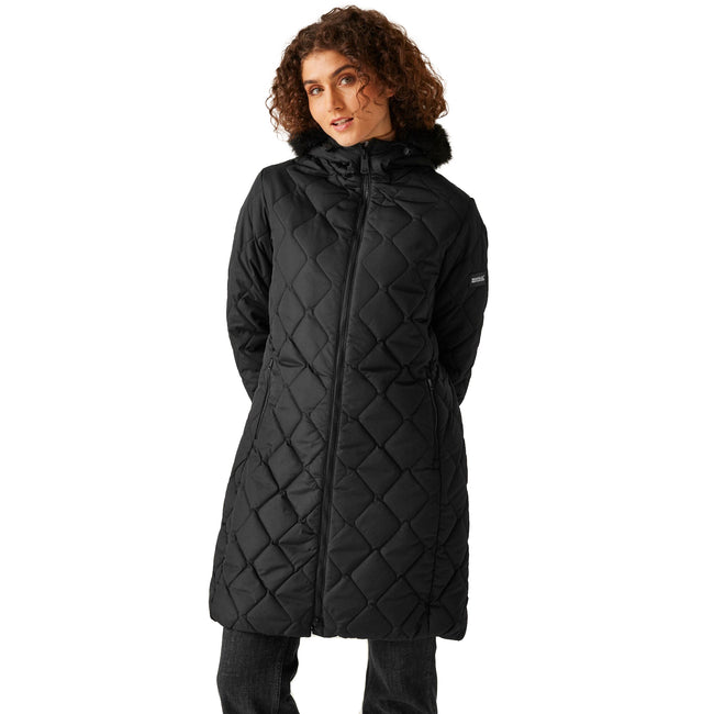 Black - Lifestyle - Regatta Womens-Ladies Fritha III Insulated Parka