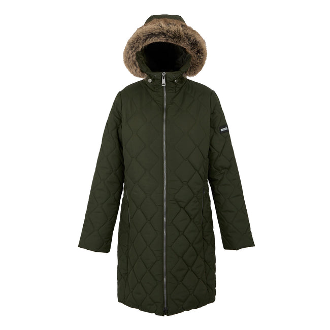 Dark Khaki - Front - Regatta Womens-Ladies Fritha III Insulated Parka