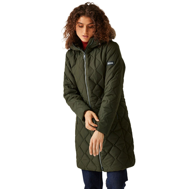 Dark Khaki - Lifestyle - Regatta Womens-Ladies Fritha III Insulated Parka