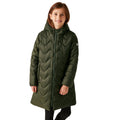 Dark Khaki-Black - Lifestyle - Regatta Childrens-Kids Cambrie Quilted Jacket