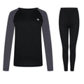 Black-Ebony - Front - Dare 2B Womens-Ladies Exchange III Base Layer Set