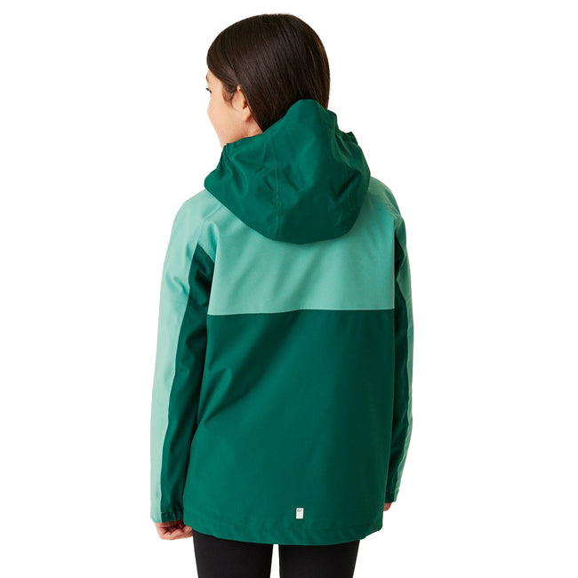 Rainforest-Dusty Green - Lifestyle - Regatta Girls Trekktain 3 in 1 Waterproof Jacket
