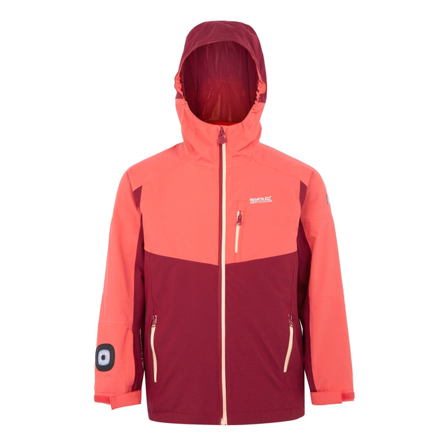 Rumba Red-Red Sky - Front - Regatta Girls Trekktain 3 in 1 Waterproof Jacket