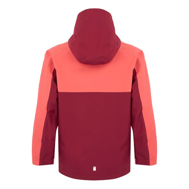 Rumba Red-Red Sky - Back - Regatta Girls Trekktain 3 in 1 Waterproof Jacket