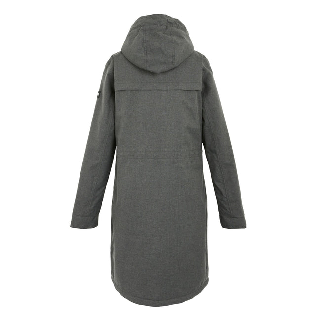 Black-Grey Sky Marl - Back - Regatta Womens-Ladies Romine II Waterproof Jacket