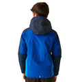 Olympian Blue-Navy - Lifestyle - Regatta Childrens-Kids Volcanics VIII Terrain Print Reflective Jacket