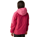 Deep Pink-Hot Pink - Lifestyle - Regatta Childrens-Kids Volcanics VIII Terrain Print Reflective Jacket