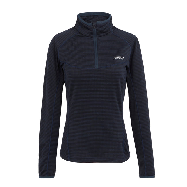 Navy - Front - Regatta Womens-Ladies Yonder II Half Zip Fleece Top