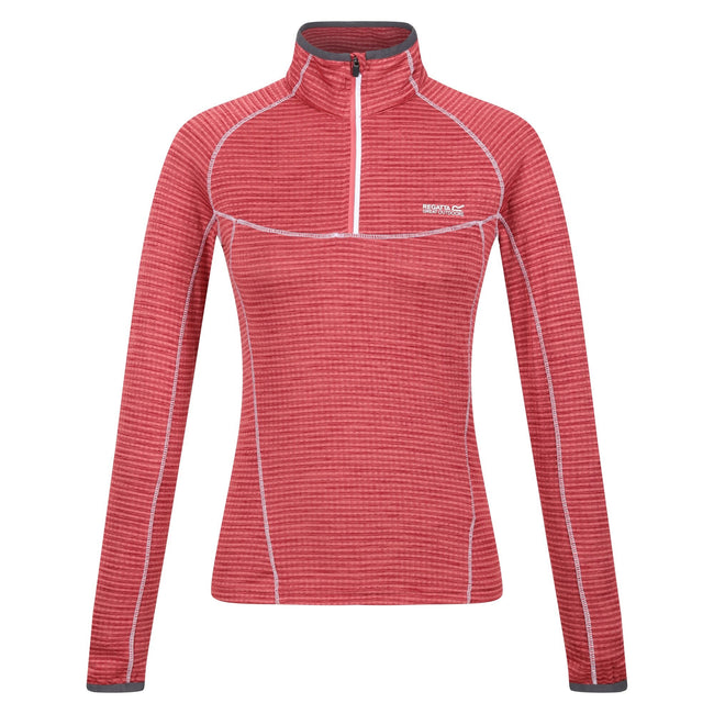 Mineral Red - Front - Regatta Womens-Ladies Yonder II Half Zip Fleece Top
