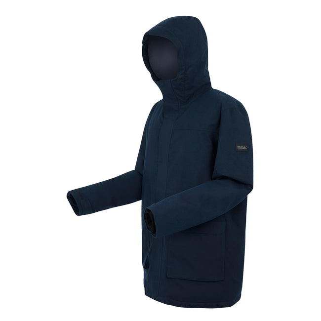 Navy-Navy Marl - Side - Regatta Mens Ezdale Waterproof Insulated Jacket