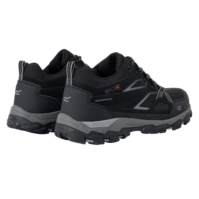 Black-Granite - Back - Regatta Mens Holcombe 3 Low Walking Boots