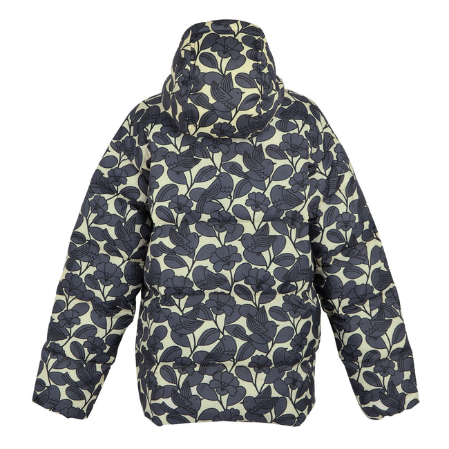 Grey - Back - Regatta Womens-Ladies Orla Kiely Birdy Quilted Oversized Jacket