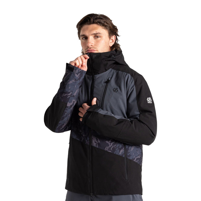Black-Ebony Grey - Lifestyle - Dare 2B Mens Baseplate II Mountain Ski Jacket