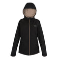 Black-Warm Taupe - Front - Regatta Womens-Ladies Frelton Waterproof Jacket