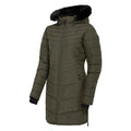 Dark Khaki - Side - Dare 2B Womens-Ladies Striking IIII Mid Length Padded Jacket