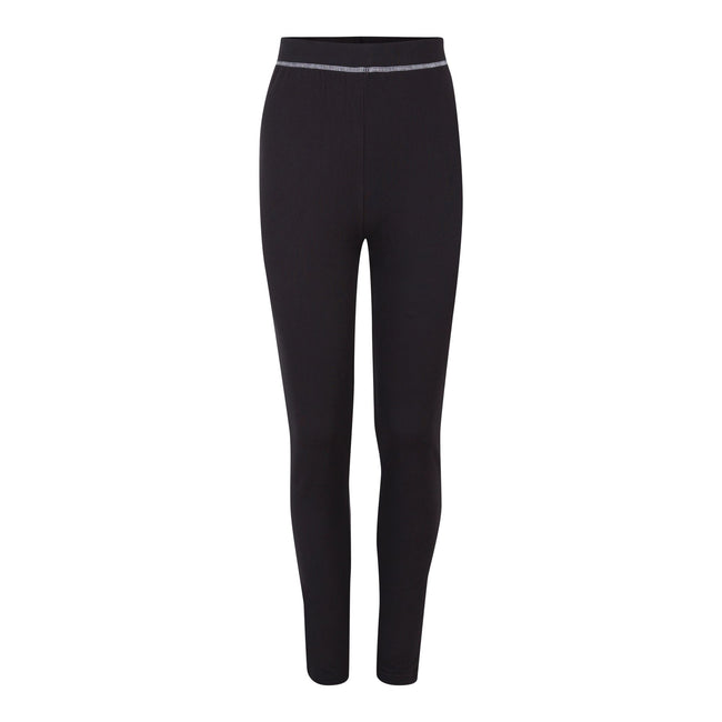 Black - Pack Shot - Dare 2B Childrens-Kids Pow II Plain Base Layer Set