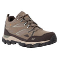 Walnut-White Pepper - Front - Regatta Womens-Ladies Holcombe III Low Walking Shoes