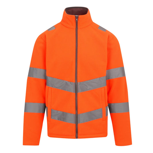 Orange - Front - Regatta Professional Unisex Adult High-Vis Fleece Jacket