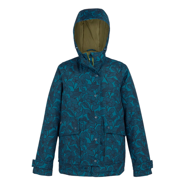 Blue - Front - Regatta Womens-Ladies Orla Kiely Birds Mid Length Waterproof Jacket