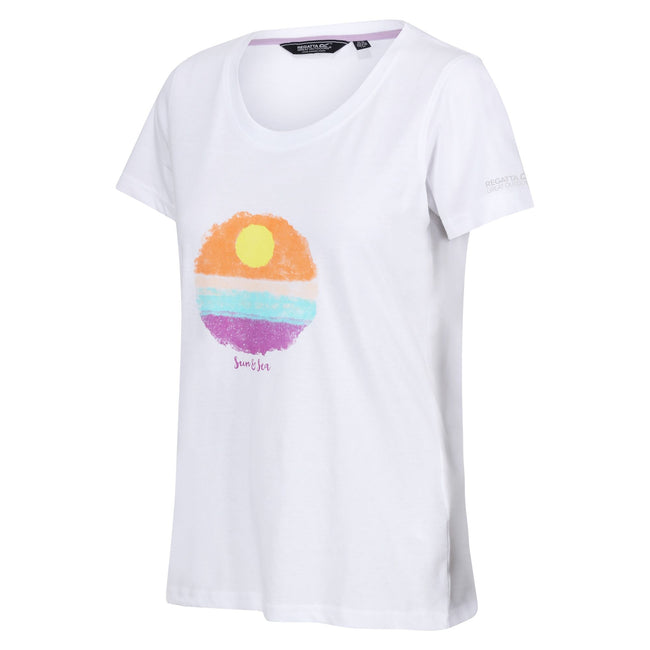 Bleached Aqua - Side - Regatta Womens-Ladies Filandra VIII Want To Have Sun T-Shirt