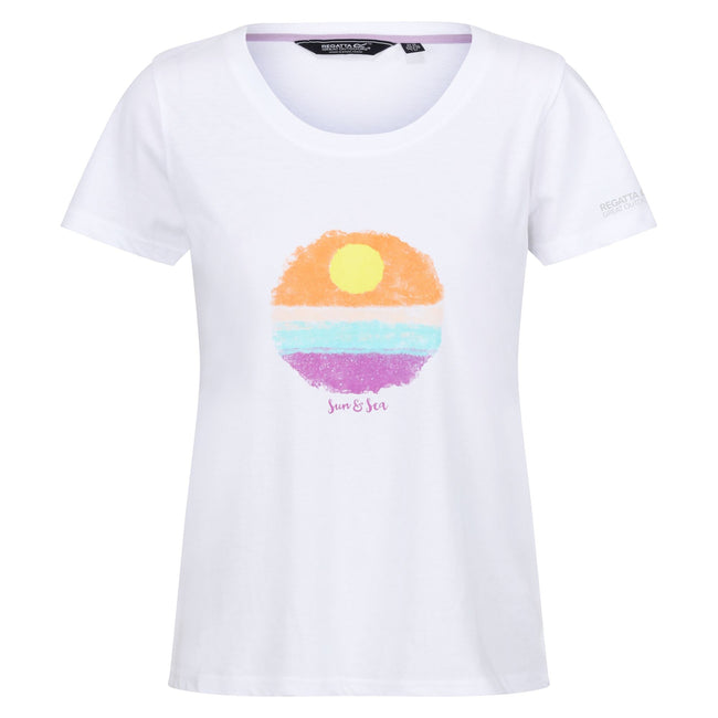 Bleached Aqua - Front - Regatta Womens-Ladies Filandra VIII Want To Have Sun T-Shirt
