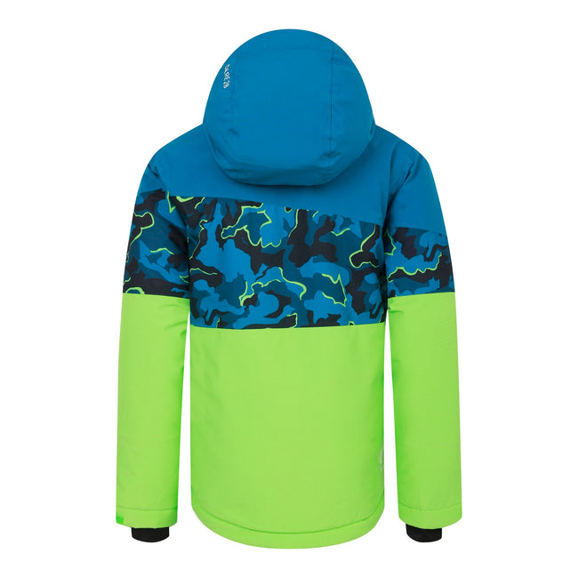 Kingfisher Blue-Kingfisher Blue - Back - Dare 2B Childrens-Kids Humour III Camo Ski Jacket