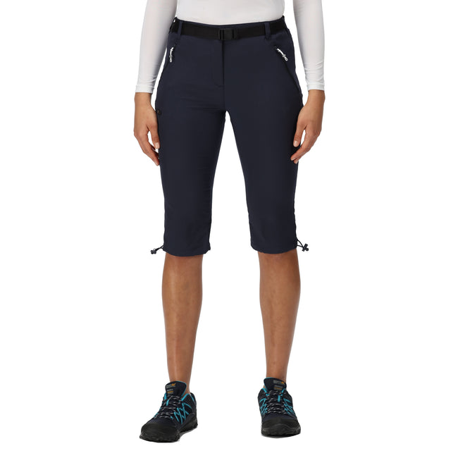 Navy - Side - Regatta Womens-Ladies Xert Stretch Casual Shorts