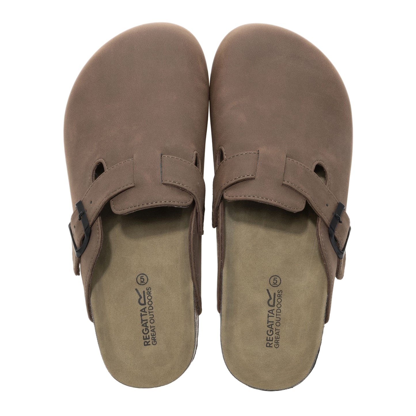 Chestnut - Close up - Regatta Womens-Ladies Kaber Mules