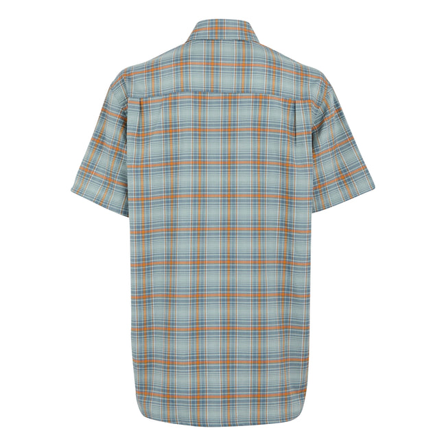 Glacier-Stormy Weather-Fox - Back - Regatta Mens Begarno Checked Short-Sleeved Shirt