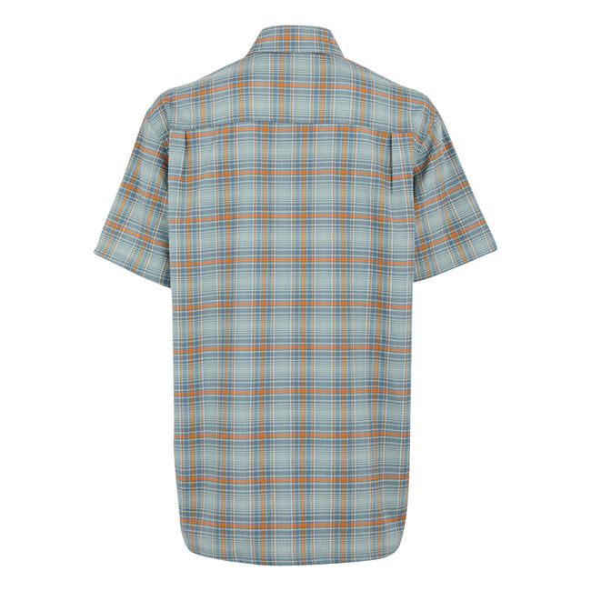 Glacier - Back - Regatta Mens Begarno Checked Short-Sleeved Shirt
