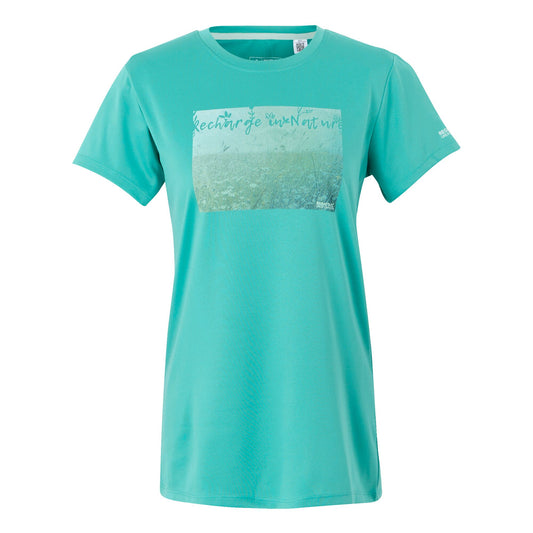 Turquoise - Front - Regatta Womens-Ladies Fingal IX Grass T-Shirt