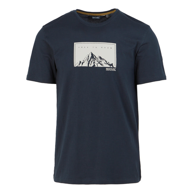 Navy - Front - Regatta Mens Cline IX Free To Roam T-Shirt