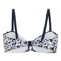 Navy-White - Back - Regatta Womens-Ladies Aceana III Floral Bikini Top