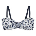 Navy-White - Front - Regatta Womens-Ladies Aceana III Floral Bikini Top