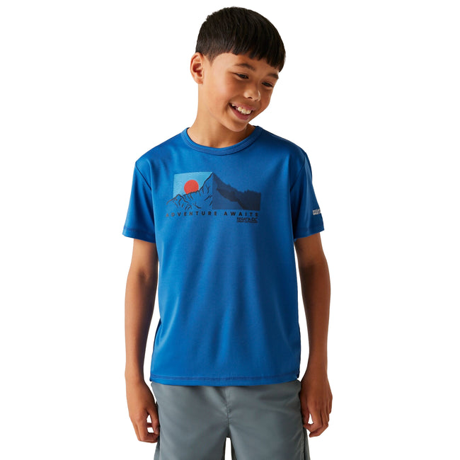 Olympian Blue - Lifestyle - Regatta Childrens-Kids Alvarado IX Adventure Awaits T-Shirt