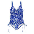 Brightest Blue - Front - Regatta Womens-Ladies Alinae Abstract One Piece Swimsuit