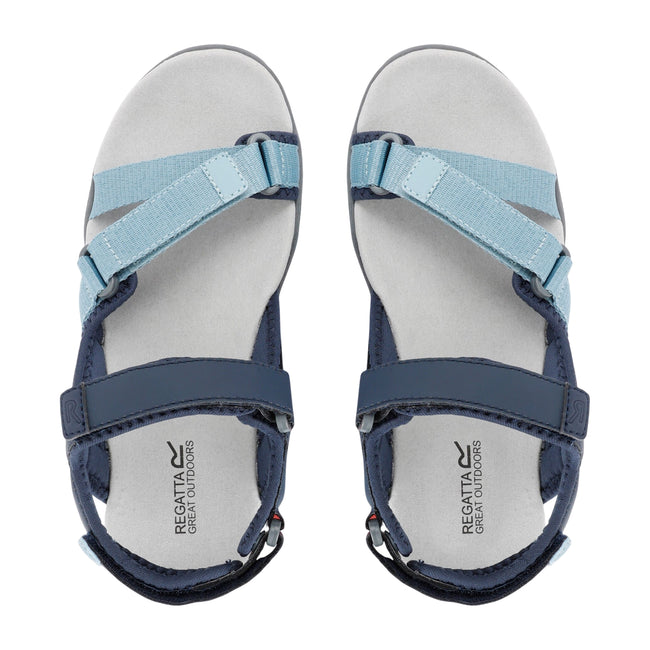 Navy-Stone Blue - Pack Shot - Regatta Womens-Ladies Santa Clara II Sandals