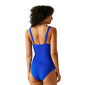 Brightest Blue - Pack Shot - Regatta Womens-Ladies Sakari Tummy Control Seeksucker One Piece Swimsuit