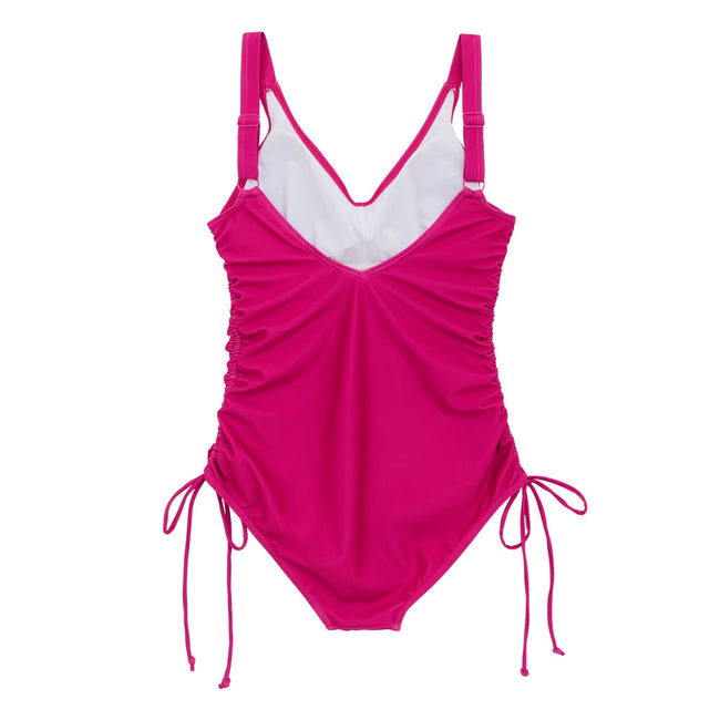 Pink Fusion - Back - Regatta Womens-Ladies Alinae Plain One Piece Swimsuit