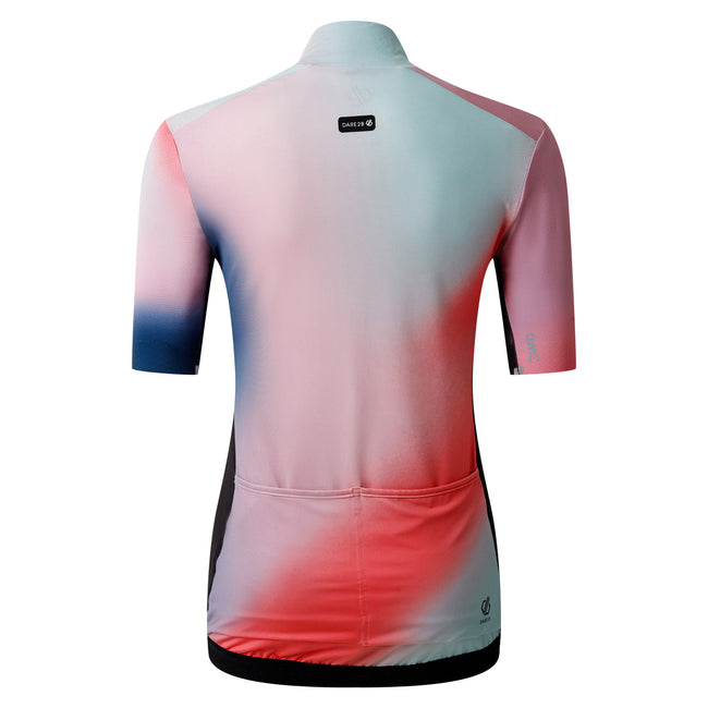 Multicoloured - Back - Dare 2B Womens-Ladies AEP Stimulus III Gradient Cycling Jersey