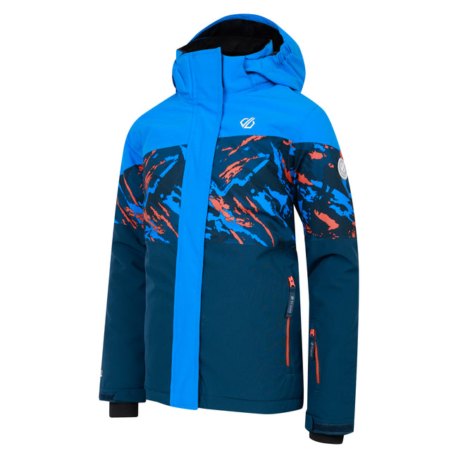 Athletic Blue - Side - Dare 2B Childrens-Kids Humour III Camo Ski Jacket