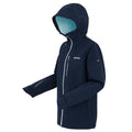 Navy-Icy Morn - Side - Regatta Womens-Ladies Birchdale II Waterproof Jacket