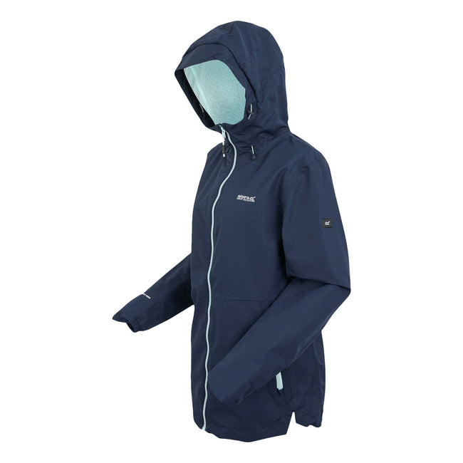 Navy-Icy Morn - Side - Regatta Womens-Ladies Hamara IV Waterproof Jacket