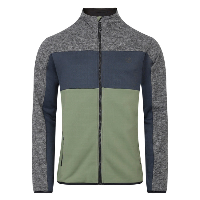 Charcoal Grey-Black Marl-Olivine Green - Front - Dare 2B Mens Venture Fleece Jacket
