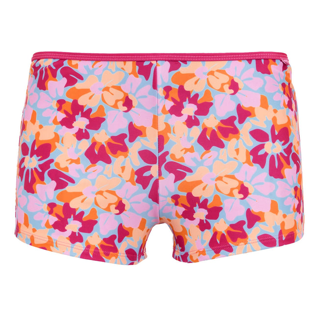 Pink-Yellow - Front - Regatta Womens-Ladies Aceana Summer Floral Bikini Shorts