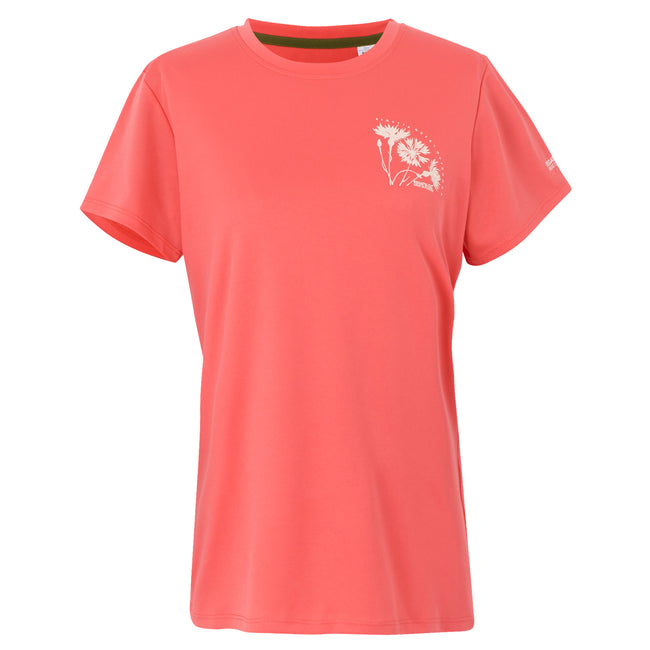 Peach Bloom - Front - Regatta Womens-Ladies Fingal IX Flowers T-Shirt